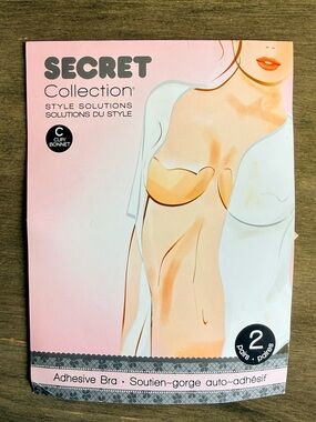 Secret Solution Adhesive Bandeau Bra - Nude (2 Pairs)